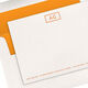 Bold Frame with 2 Initials Flat Note Cards - Letterpress Image 3 of 4